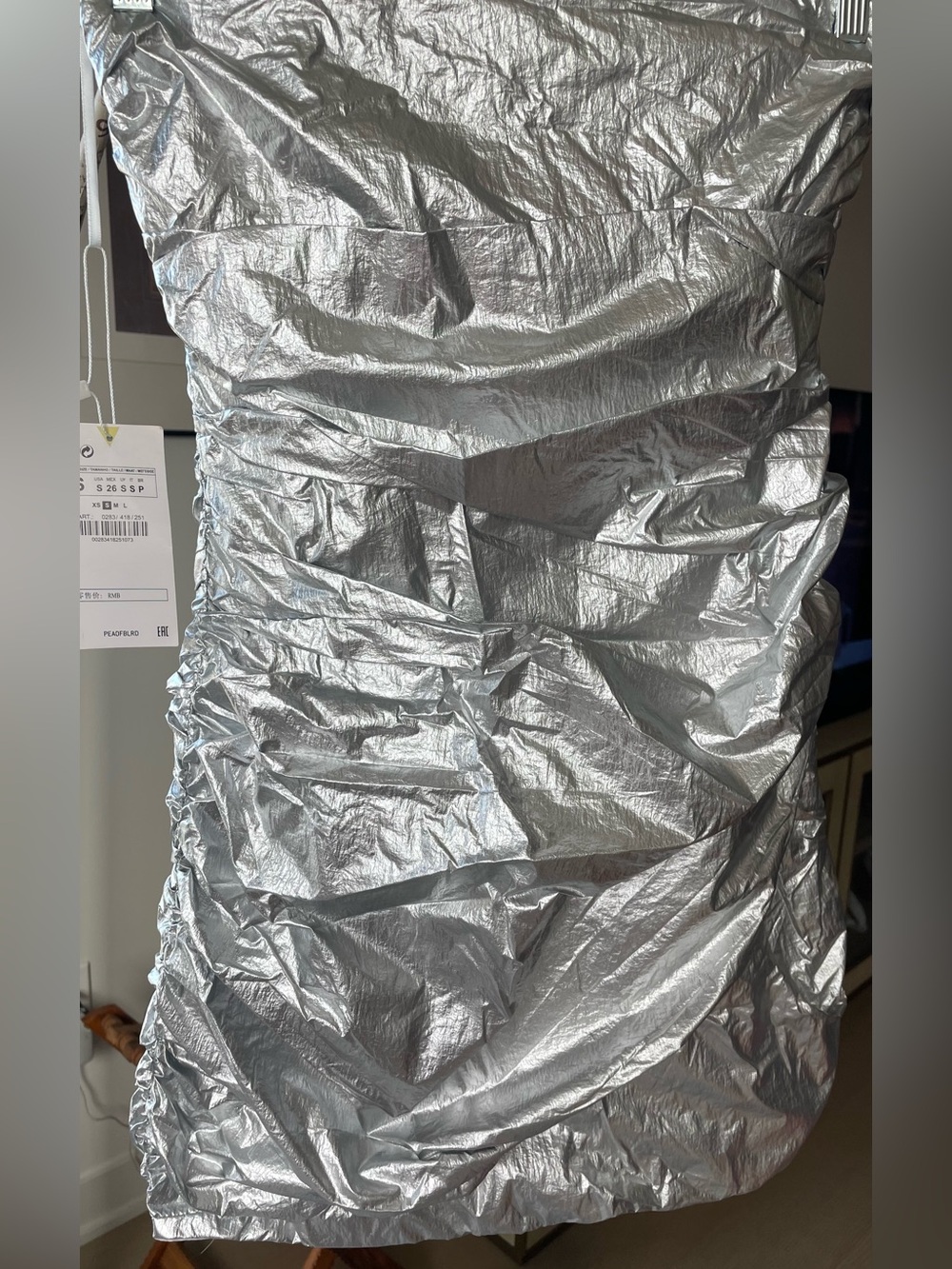 Silver strapless dress  - for any occassion